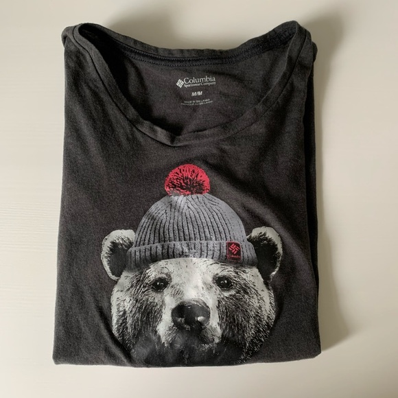 Columbia Tops - Women’s Columbia Gray Polar Bear Tee Shirt Medium
